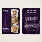 Memorial 3 Foto Herdenking Uitvaartgebed Kaart (Voorkant /achterkant)