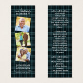 Memorial 3 Foto Pset Funeral Prayer Bladwijzer Mini Visitekaartjes (Voorkant /achterkant)