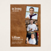 Memorial 3 Fotoleren begrafenisgebeden Kaarten Visitekaartje (Voorkant)