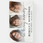 Memorial 3 foto's script in liefdevolle herinnerin spandoek (Verticaal)