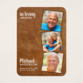 Memorial 3 Fotosympathie Funeral Prayer Kaart (Voorkant)
