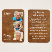 Memorial 3 Fotosympathie Funeral Prayer Kaart (Voorkant /achterkant)