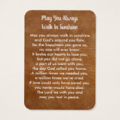 Memorial 3 Fotosympathie Funeral Prayer Kaart (Achterkant)