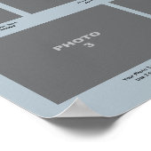 Memorial 4 Foto Page Blue Forever in ons hart Poster (Hoek)