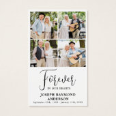 Memorial 4 Fotocollage Begrafenisgebed Kaarten Visitekaartje (Voorkant)