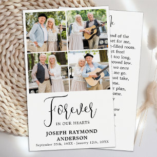 Memorial 4 Fotocollage Begrafenisgebed Kaarten Visitekaartje