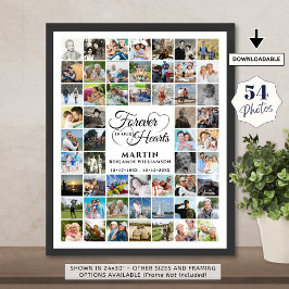 Memorial 54 Foto Collage FOREVER IN ONZE HARTS Poster