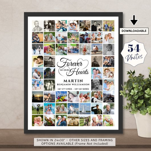 Memorial 54 Foto Collage FOREVER IN ONZE HARTS Poster
