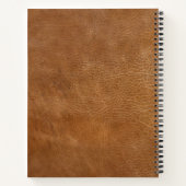 Memorial 5 Foto Collage Leather Funeral Guestbook Notitieboek (Achterkant)