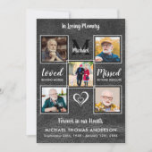 Memorial 5 Foto  lederen sympathie begrafenis Bedankkaart (Voorkant)