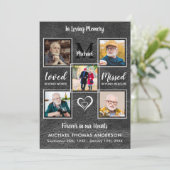 Memorial 5 Foto  lederen sympathie begrafenis Bedankkaart (Staand voorkant)
