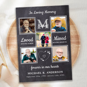 Memorial 5 Fotocollage - viering van het leven Kaart