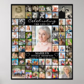 Memorial 66 Photo Collage Celebrating the Life of Poster (Voorkant)