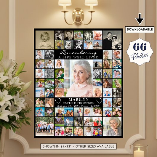 Memorial 66 Photo Collage Poster