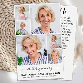 Memorial 6 Fotocollage Begrafenisgebed Kaarten Visitekaartje