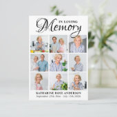 Memorial 9 Fotocollage Begrafenisgebed Kaart (Staand voorkant)