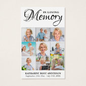 Memorial 9 Fotocollage Begrafenisgebed Kaarten Visitekaartje (Voorkant)