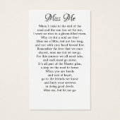 Memorial 9 Fotocollage Begrafenisgebed Kaarten Visitekaartje (Achterkant)