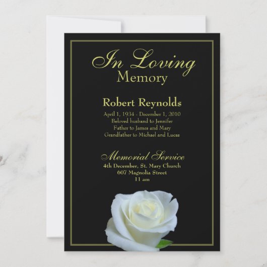 Memorial / Aankondiging (Voorkant)