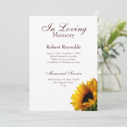 Memorial/Aankondiging Aankondiging (Staand voorkant)