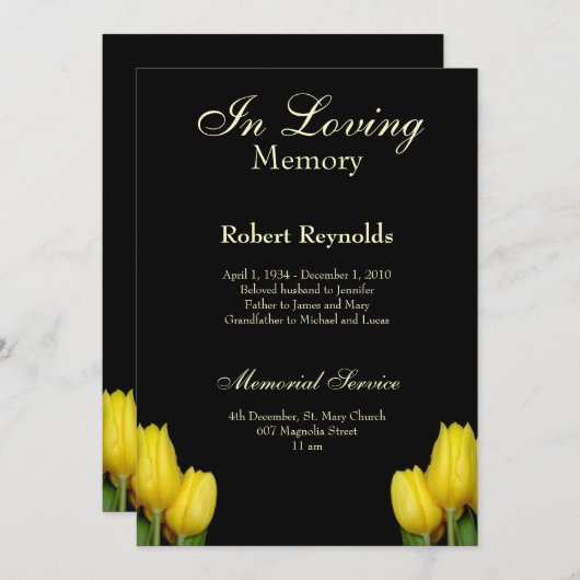 Memorial/Aankondiging Aankondiging (Voorkant / Achterkant)