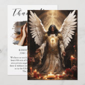 *~* Memorial Aartsengel Azrael FOTO AP47 Bedankkaart (Voorkant / Achterkant)