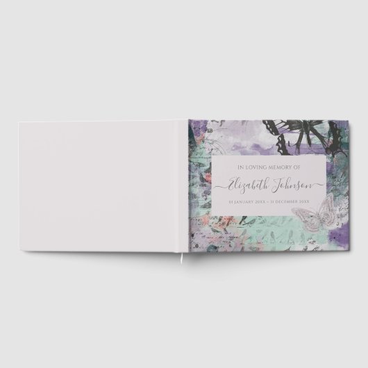 Memorial Abstract Creative Butterfly Gastenboek (Volledig)