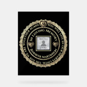 Memorial Acryl Bord (Voorkant)