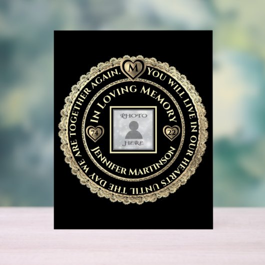 Memorial Acryl Bord (Neutraal)