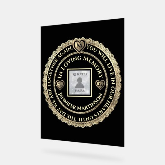 Memorial Acryl Bord (Hoek)