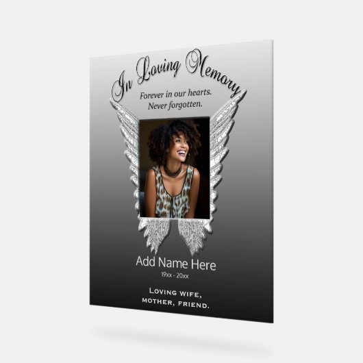 Memorial Acryl Bord (Hoek)