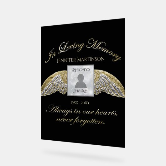 Memorial Acryl Bord (Hoek)