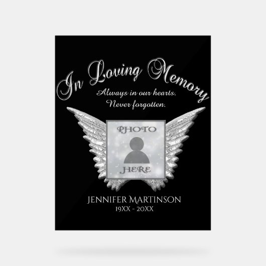 Memorial Acryl Bord (Voorkant)