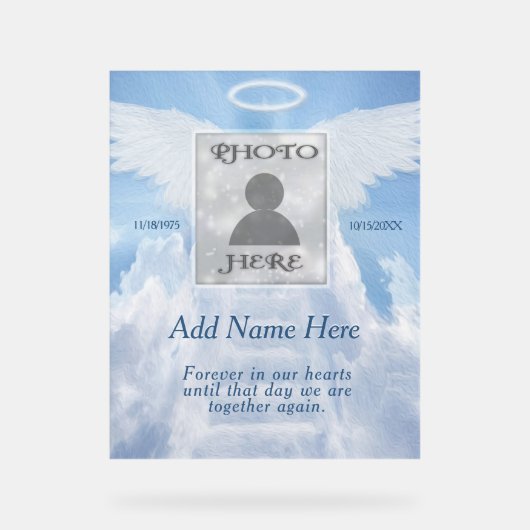 Memorial Acryl Bord (Voorkant)