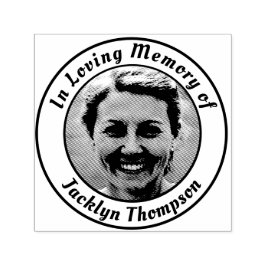 Memorial Add Name Photo Self-Inking Stamp Zelfinktende Stempel
