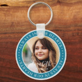 Memorial altijd in ons hart Ouderlijke foto Sleutelhanger (Voorkant)