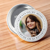 Memorial Altijd op mijn gedachten Oogante foto Ronde Button 7,6 Cm