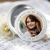 Memorial Altijd op mijn gedachten Oogante foto Ronde Button 7,6 Cm