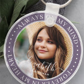 Memorial Altijd op mijn gedachten Oogante foto Sleutelhanger