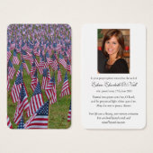 Memorial Amerikaanse vlaggen gebed sympathie kaart (Voorkant /achterkant)