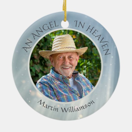 Memorial ANGEL IN HEAVEN Photo Keepomwille Keramisch Ornament (Achterkant)