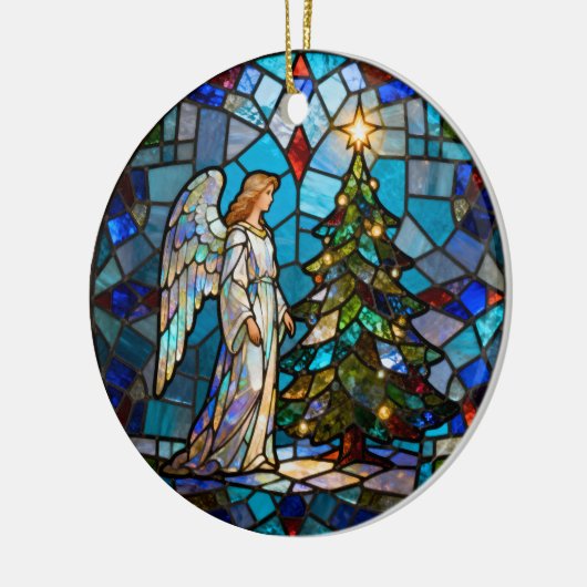 Memorial Angel In Loving Memory Photo Christmas Keramisch Ornament (Links)