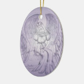 Memorial Angel Keramisch Ornament (Links)
