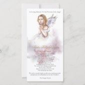 Memorial Angel Loss begrafenis dank u kaarten (Voorkant)