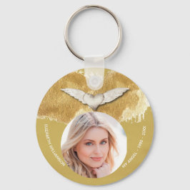 Memorial Angel Wings Keepomwille Foto Sleutelhanger