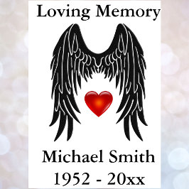 Memorial Angel Wings Vinyl Car Decal Window Large Sticker