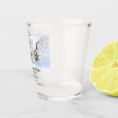 Memorial Angel Wings Voeg foto toe Shot Glas (Rechts)