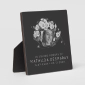  Memorial Art Nouveau Daisies Wreate Fotoplaat (Voorkant)