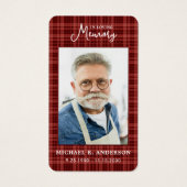 Memorial Autumn Pset Photo Funeral Prayer Kaart (Voorkant)