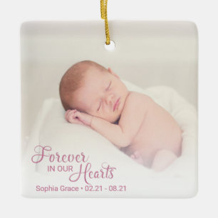 Memorial Baby Girl Foto voor ever in ons hart Keramisch Ornament